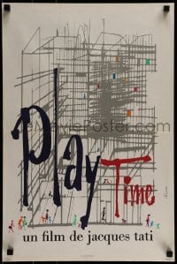 2b053 PLAYTIME French 16x24 1967 Jacques Tati, great artwork by Baudin & Rene Ferracci!