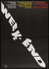 2b330 WEEK END German 1968 Jean-Luc Godard, different title design by Hans Hillmann!