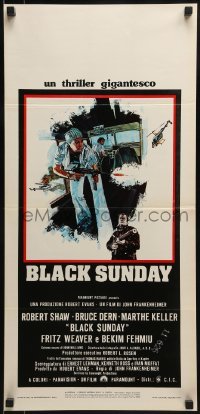 2b472 BLACK SUNDAY Italian locandina 1977 Goodyear Blimp zeppelin disaster at the Super Bowl!