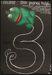 2b577 MARGIE Polish 27x38 1984 Liliana 's Za Edna Troyka, art of frog snake by Romuald Socha!