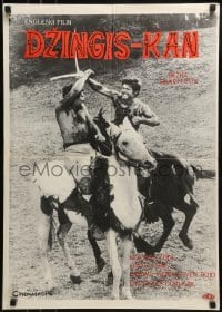 2b353 GENGHIS KHAN Yugoslavian 20x28 1965 Omar Sharif as the Mongolian Prince of Conquerors!