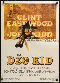 2b363 JOE KIDD Yugoslavian 20x28 1972 John Sturges, if you're looking for trouble, he's Eastwood!