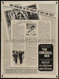 2c008 CONJUGAL BED 30x40 1963 reproduces Time Magazine's review of this controversial movie!