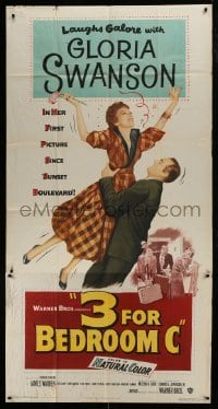 2c591 3 FOR BEDROOM C 3sh 1952 Gloria Swanson in her first movie since Sunset Boulevard!