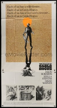 2c613 BALLAD OF CABLE HOGUE int'l 3sh 1970 Sam Peckinpah, Robards & Stella Stevens, different art!