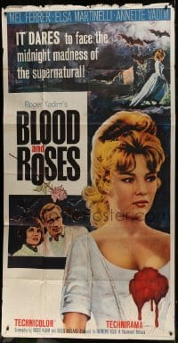 2c631 BLOOD & ROSES 3sh 1961 Et mourir de plaisir, Roger Vadim, sexiest vampire Annette Vadim!