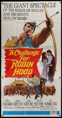 2c659 CHALLENGE FOR ROBIN HOOD 3sh 1967 Hammer, the rogue of rogues and his mighty outlaw band!