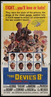 2c684 DEVIL'S EIGHT 3sh 1969 Christopher George, Fabian, they had a skill for violence, action art!