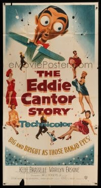 2c690 EDDIE CANTOR STORY 3sh 1953 great wacky cartoon art of Keefe Brasselle + six sexy ladies!