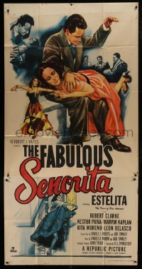 2c697 FABULOUS SENORITA 3sh 1952 wacky art of Robert Clarke spanking Estelita Rodriguez!