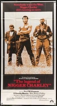 2c776 LEGEND OF NIGGER CHARLEY 3sh 1972 slave to outlaw Fred Williamson ain't running no more!