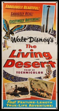 2c781 LIVING DESERT 3sh 1953 first feature-length Disney True-Life adventure, snakes & tortoises!