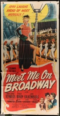 2c804 MEET ME ON BROADWAY 3sh 1946 Marjorie Reynolds, 1,000 laughs ahead of most musicals!