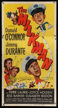 2c808 MILKMAN 3sh 1950 wacky art of Donald O'Connor & Jimmy Durante + pretty Piper Laurie!