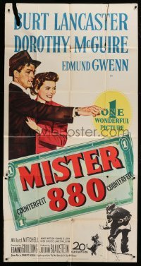 2c810 MISTER 880 3sh 1950 art of Burt Lancaster, Dorothy McGuire & counterfeit money!