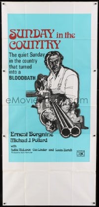 2c078 SUNDAY IN THE COUNTRY South African 3sh 1974 Ernest Borgnine, completely different art!