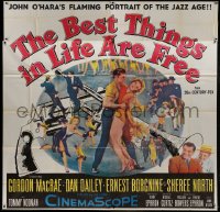 2c301 BEST THINGS IN LIFE ARE FREE 6sh 1956 Michael Curtiz, John O'Hara's portrait of the Jazz Age!