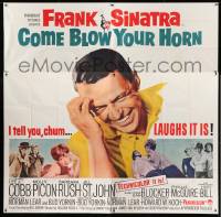 2c313 COME BLOW YOUR HORN 6sh 1963 close up of laughing Frank Sinatra, from Neil Simon's play!