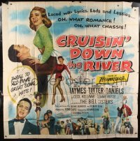 2c316 CRUISIN' DOWN THE RIVER 6sh 1953 Audrey Totter, Dick Haymes, laced w/lyrics, lads & lassies!
