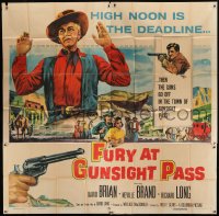 2c339 FURY AT GUNSIGHT PASS 6sh 1956 high noon is the deadline, then guns go off in the town!