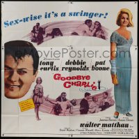 2c343 GOODBYE CHARLIE 6sh 1964 Tony Curtis, sexy Debbie Reynolds, Pat Boone, it's a swinger!