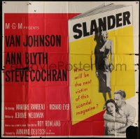 2c415 SLANDER 6sh 1957 will Van Johnson & Ann Blyth be the victims of a slanderous sex magazine!