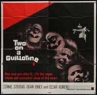 2c436 TWO ON A GUILLOTINE 6sh 1965 7 days in a house of terror, or the unkindest cut of all!