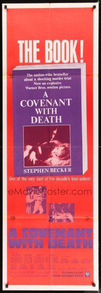 2c027 COVENANT WITH DEATH door panel 1967 nation-wide bestseller about a shocking murder trial!