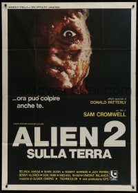 2c451 ALIEN 2 Italian 1p 1980 Italian sci-fi ripoff unrelated to first Alien, wacky monster image!