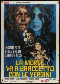 2c471 COUNTESS DRACULA Italian 1p 1972 Hammer, different Avelli art of sexy vampiress Ingrid Pitt!