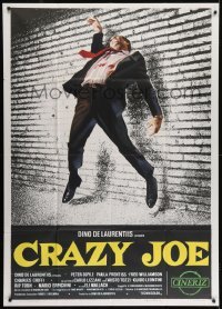 2c474 CRAZY JOE Italian 1p 1974 Peter Boyle as mafioso Joey Gallo shot against brick wall!