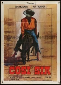 2c531 MAN CALLED AMEN Italian 1p 1972 Cosi Sia, great spaghetti western art by Franco Picchioni!