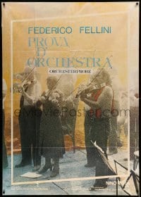 2c543 ORCHESTRA REHEARSAL Italian 1p 1979 Federico Fellini's Prova d'orchestra, image of violinists!