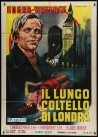 2c546 PSYCHO-CIRCUS Italian 1p 1968 different Piovano art of Klaus Kinski & dead girl in London!