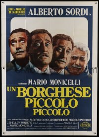 2c124 AVERAGE LITTLE MAN Italian 2p 1977 Mario Monicelli, four images of aging Alberto Sordi!