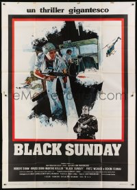 2c132 BLACK SUNDAY Italian 2p 1977 John Frankenheimer, great different art by R. Fenton!