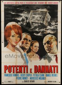 2c148 DAGGERS DRAWN Italian 2p 1964 Piovano art of Francoise Arnoul, Petula Clark & top cast!