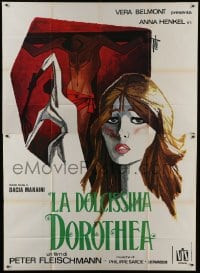 2c156 DOROTHEA'S RACHE Italian 2p 1976 great Enrico De Seta art of Anna Henkel & torture scene!