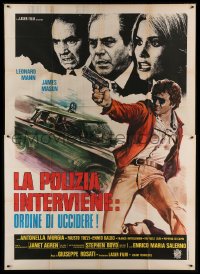 2c198 LEFT HAND OF THE LAW Italian 2p 1975 La Polizia interviene: ordine di uccidere, James Mason!