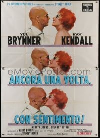 2c222 ONCE MORE WITH FEELING Italian 2p 1960 three romantic close ups of Yul Brynner & Kay Kendall!