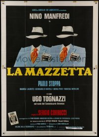 2c226 PAYOFF Italian 2p 1978 directed by Sergio Corbucci, Casaro art of headless men in suits!
