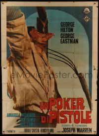 2c229 POKER WITH PISTOLS Italian 2p 1967 George Hilton, great close up spaghetti western image!