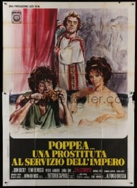 2c230 POPPEA: A PROSTITUTE IN SERVICE OF THE EMPEROR Italian 2p 1972 Avelli art of Benussi in bath!