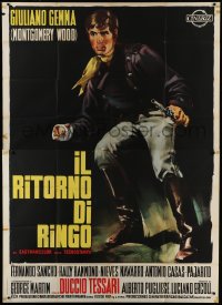 2c240 RETURN OF RINGO Italian 2p 1965 Giuliano Gemma, spaghetti western art by Giorgio Olivetti!