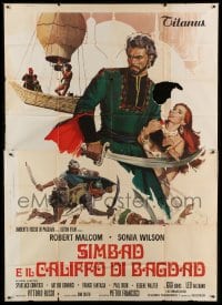2c256 SINBAD & THE CALIPH OF BAGHDAD Italian 2p 1973 art of hero Robert Malcom & Sonia Wilson!