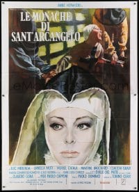 2c257 SISTERS OF SATAN Italian 2p 1973 art of nun Anne Heywood by Rodolfo Gasparri!