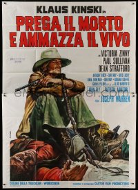2c273 TO KILL A JACKAL Italian 2p 1971 spaghetti western art of Klaus Kinski by Renato Casaro!