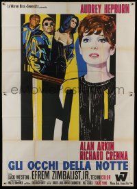 2c280 WAIT UNTIL DARK Italian 2p 1968 blind Audrey Hepburn is terrorized by Alan Arkin, different!