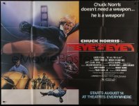 2c053 EYE FOR AN EYE subway poster 1981 Chuck Norris doesn't need a weapon, he is a weapon!
