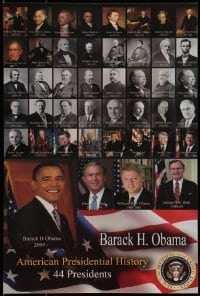 2d922 AMERICAN PRESIDENTIAL HISTORY 12x18 special poster 2008 Barack Obama & every president